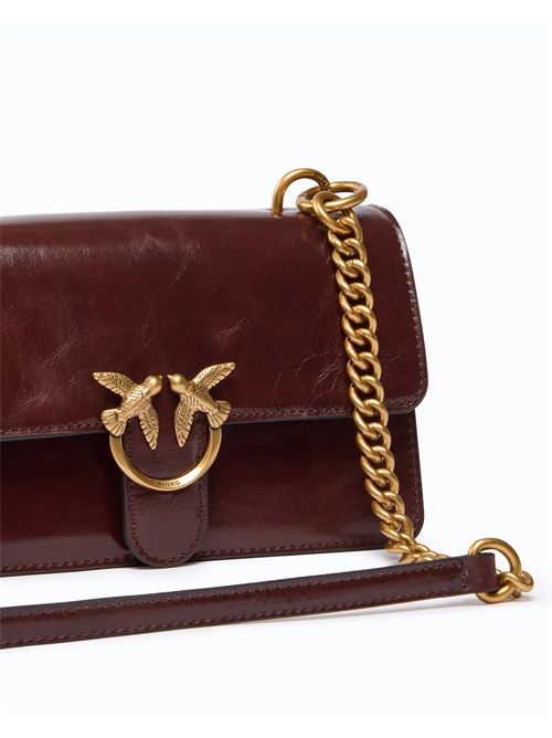 Borsa a tracolla Mini Love Bag One Light in pelle lucida con doppia tracolla PINKO | 107676A3LP/W34Q